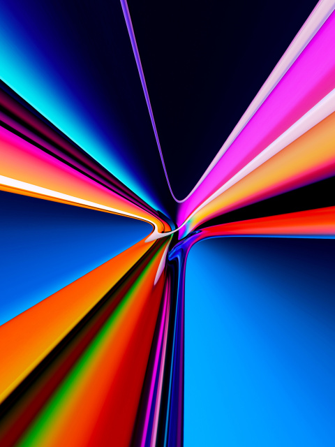 Screenshot №1 pro téma Pipes Glowing Colors 480x640