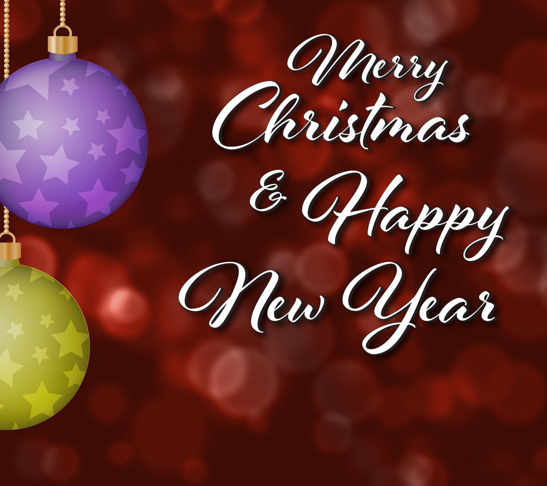 Merry Christmas and Best Wishes for a Happy New Year wallpaper 1080x960