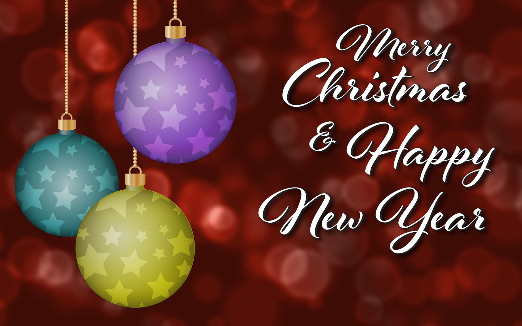 Merry Christmas and Best Wishes for a Happy New Year wallpaper 1680x1050