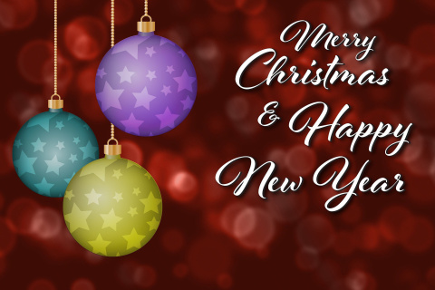 Merry Christmas and Best Wishes for a Happy New Year wallpaper 480x320