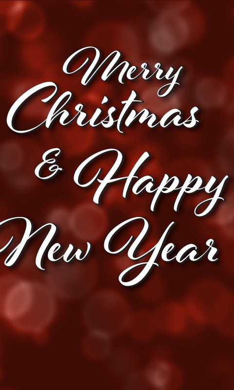 Merry Christmas and Best Wishes for a Happy New Year wallpaper 480x800