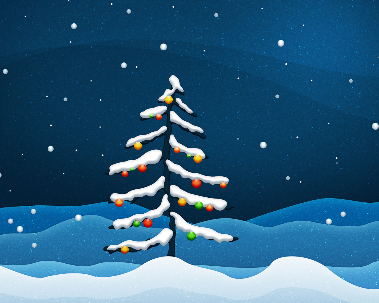Das Christmas Tree Wallpaper 1280x1024