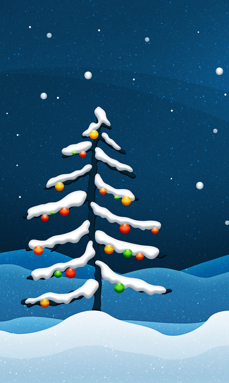 Das Christmas Tree Wallpaper 768x1280