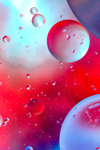 Das Colorful Bubbles Wallpaper 320x480