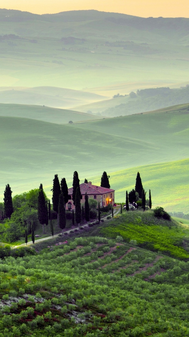 Das Pienza, Toscana Wallpaper 640x1136