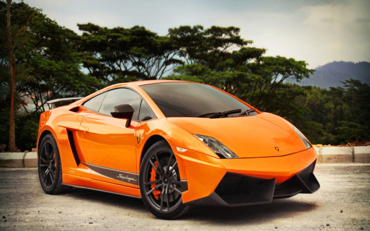Screenshot №1 pro téma Orange Lamborghini 1440x900