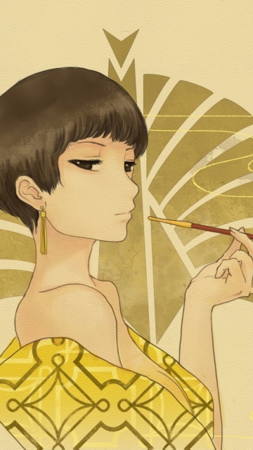 Japanese Style Girl Drawing screenshot #1 360x640