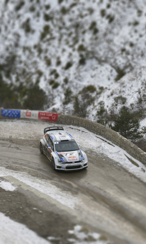 Sfondi Volkswagen Winter Rally 480x800