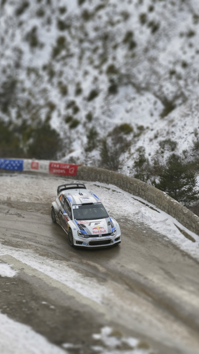 Fondo de pantalla Volkswagen Winter Rally 640x1136