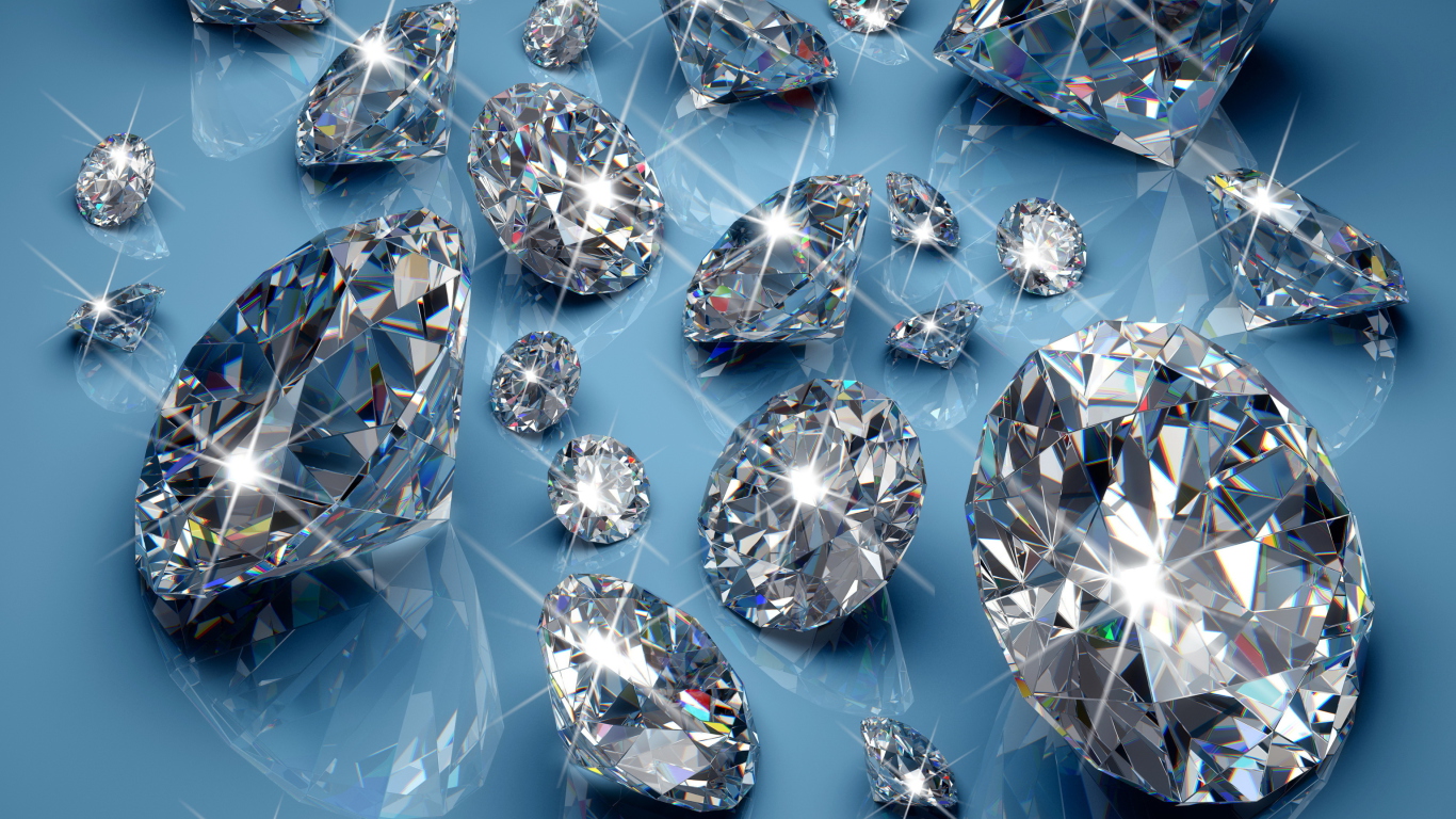 Sparkling Diamonds wallpaper 1366x768