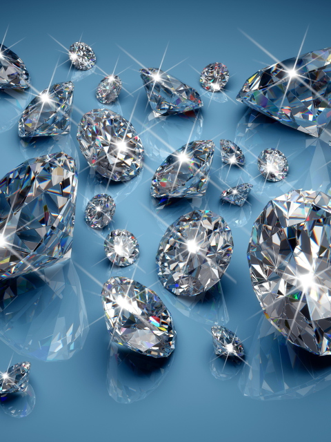 Fondo de pantalla Sparkling Diamonds 480x640