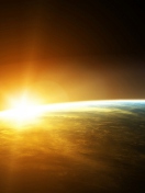 Fondo de pantalla Sunrise In Outer Space 132x176