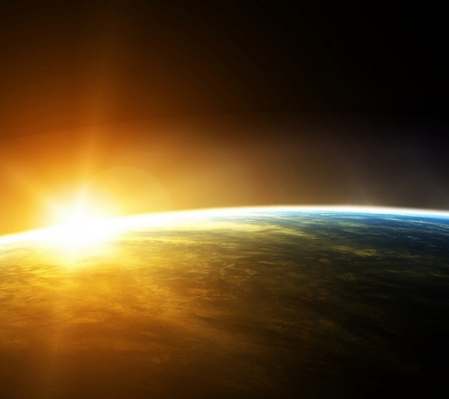 Das Sunrise In Outer Space Wallpaper 1440x1280