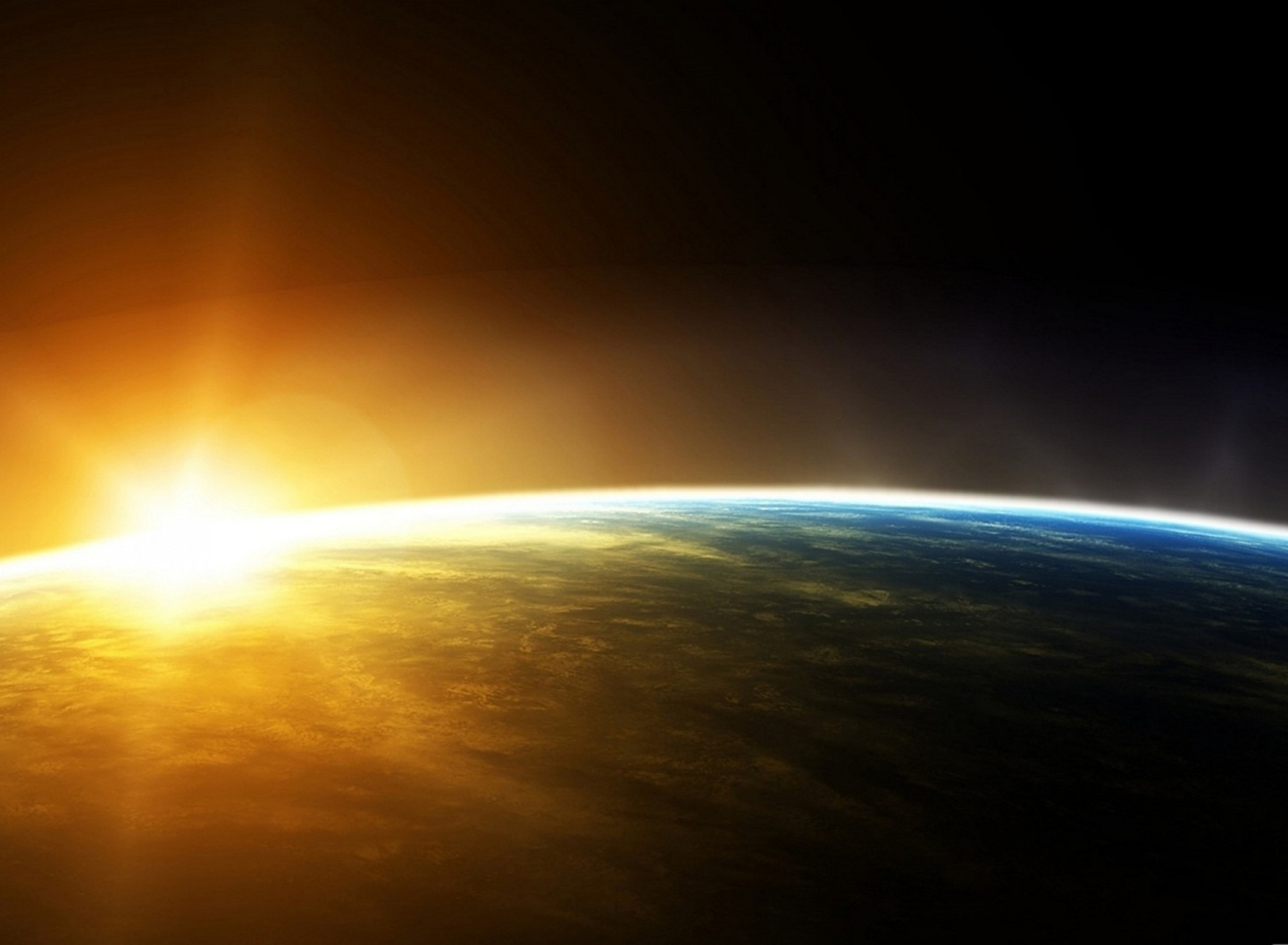 Sunrise In Outer Space wallpaper 1920x1408