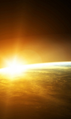 Das Sunrise In Outer Space Wallpaper 240x400