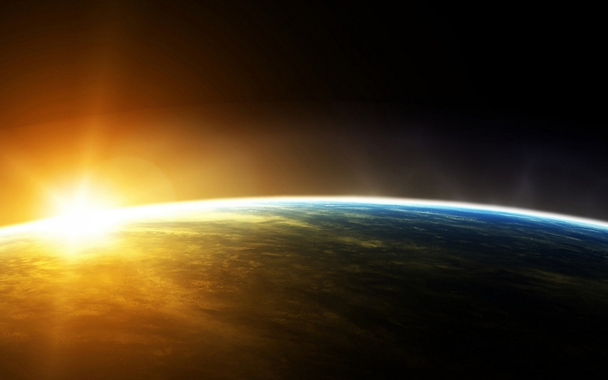 Sfondi Sunrise In Outer Space 2560x1600