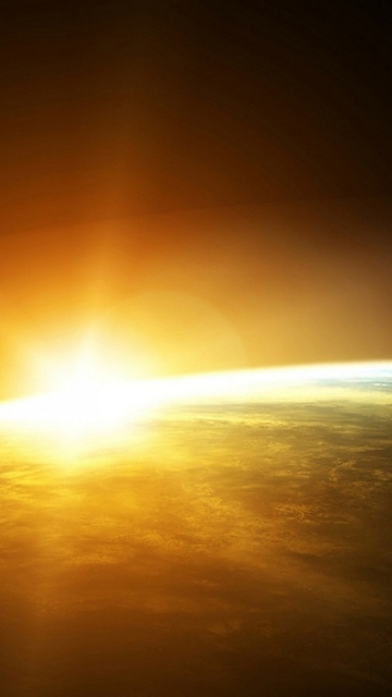 Das Sunrise In Outer Space Wallpaper 360x640