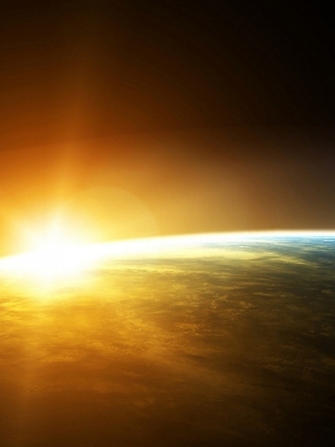 Sunrise In Outer Space wallpaper 480x640