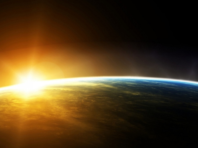 Sunrise In Outer Space wallpaper 640x480