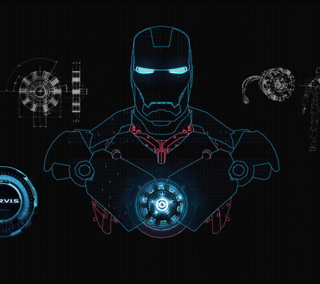 Fondo de pantalla Iron Man Scetch 1080x960