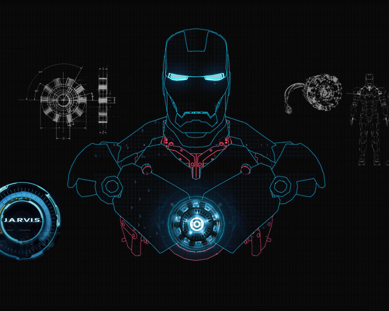 Screenshot №1 pro téma Iron Man Scetch 1600x1280