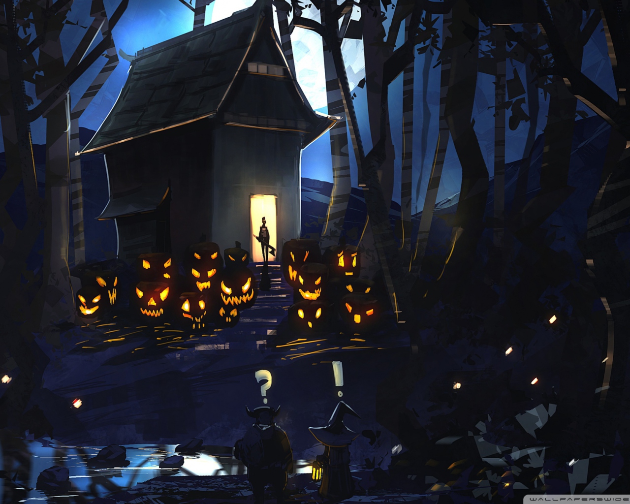 Halloween House wallpaper 1280x1024