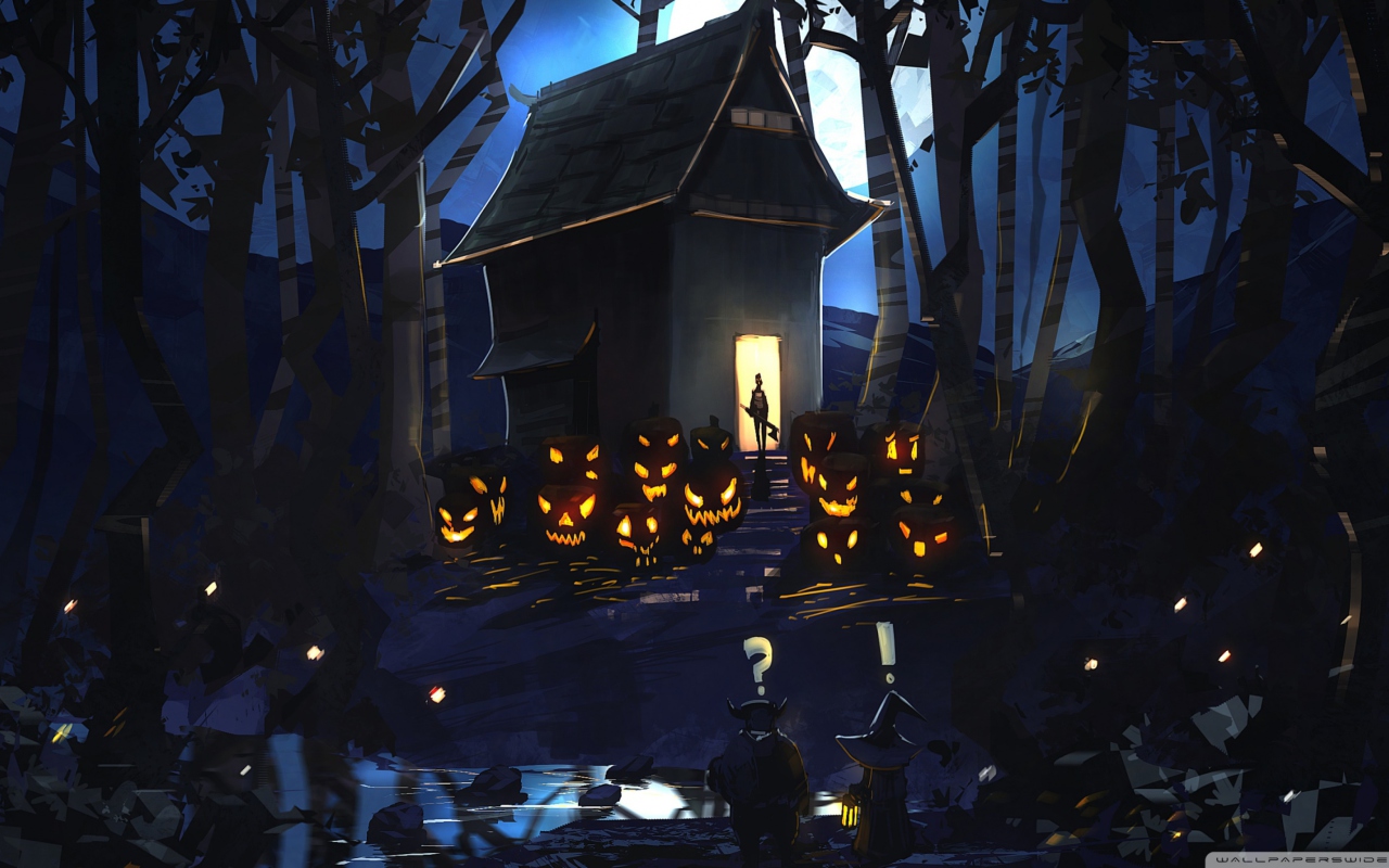 Fondo de pantalla Halloween House 1280x800