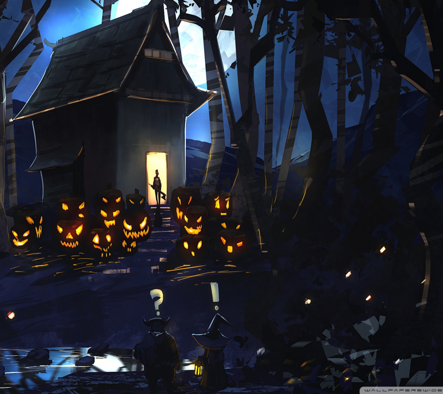 Halloween House wallpaper 1440x1280