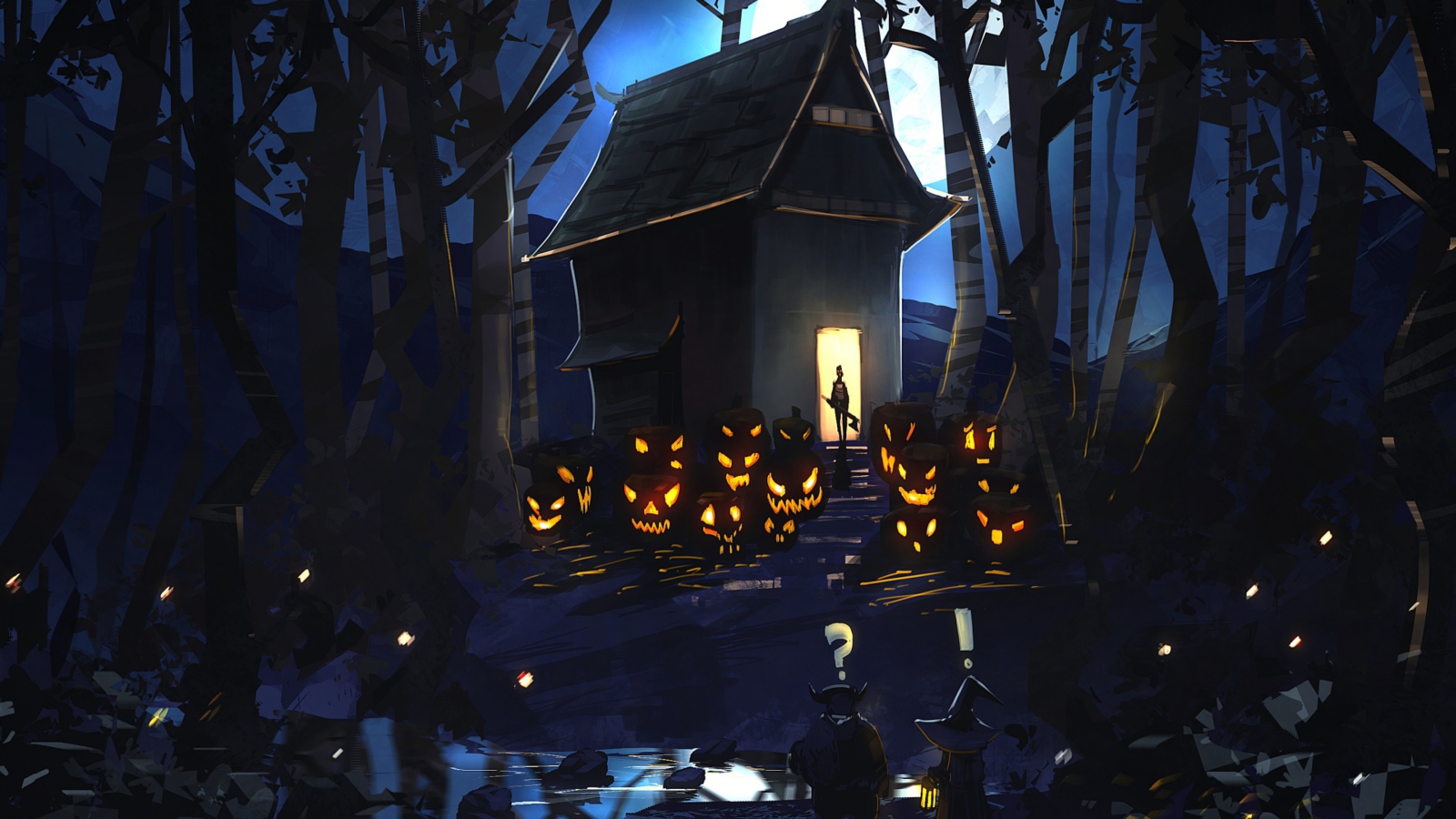 Halloween House wallpaper 1600x900
