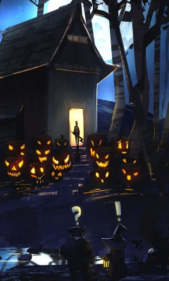 Fondo de pantalla Halloween House 240x400