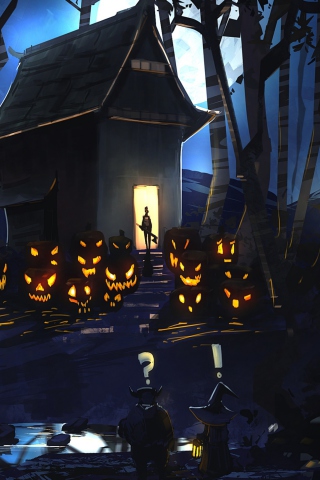 Halloween House wallpaper 320x480