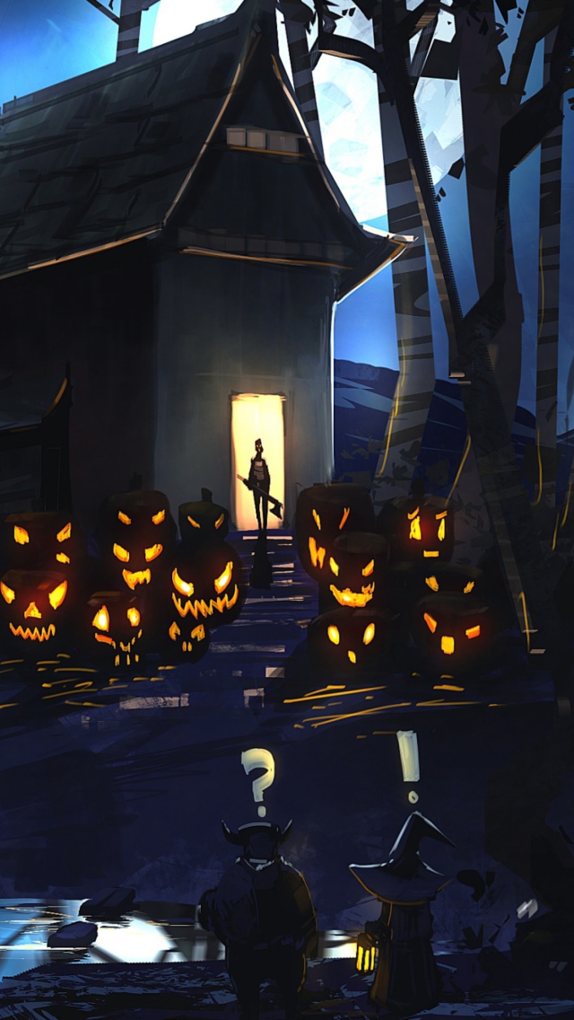 Halloween House wallpaper 640x1136