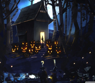 Halloween House sfondi gratuiti per Samsung B159 Hero Plus