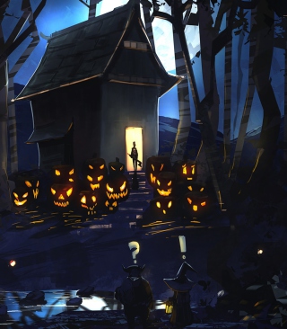 Halloween House sfondi gratuiti per iPhone 6 Plus