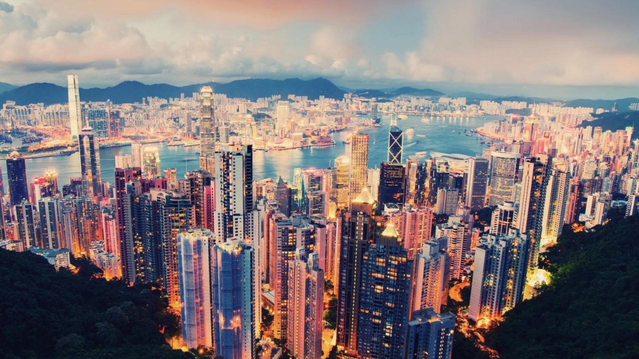 Screenshot №1 pro téma City Lights Of Hong Kong 1280x720