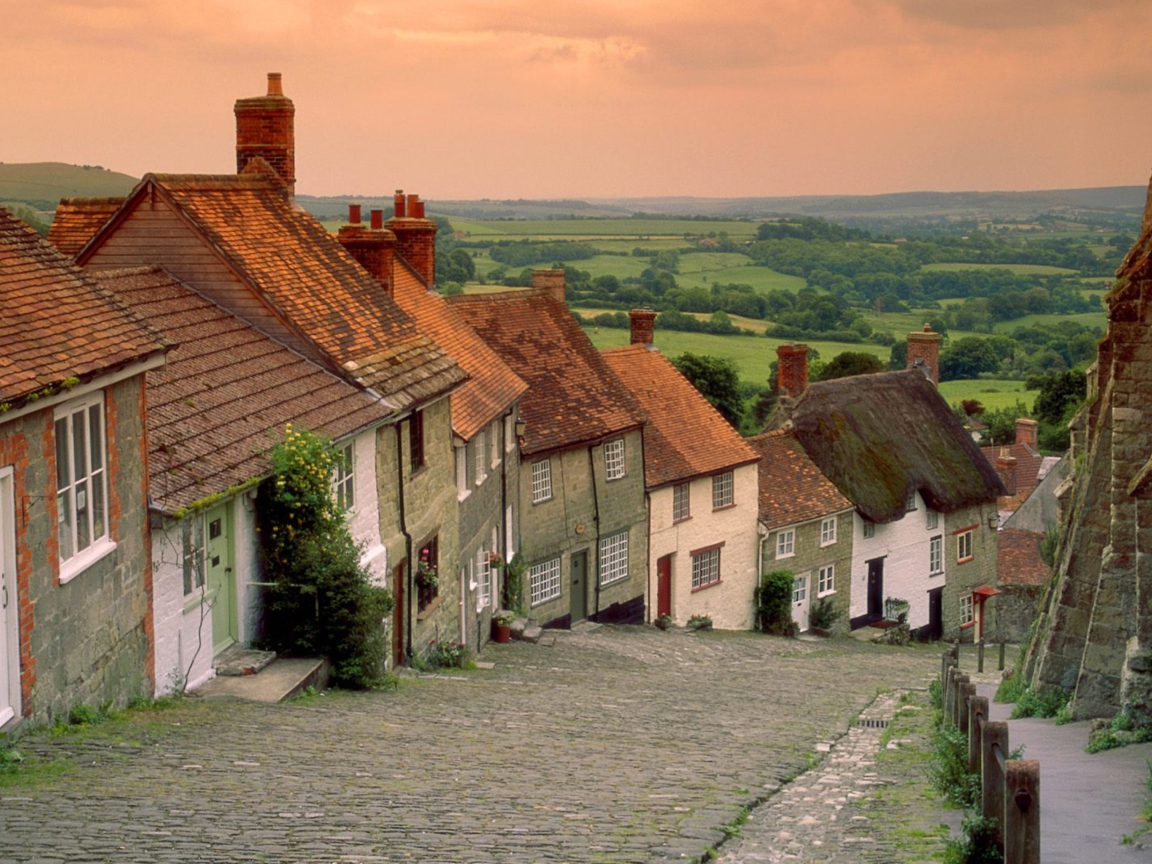 English Cottages wallpaper 1152x864