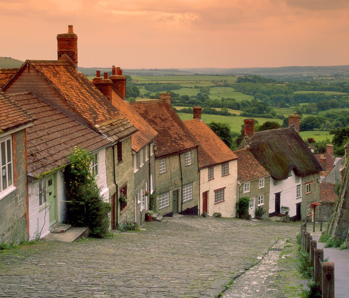 English Cottages wallpaper 1200x1024