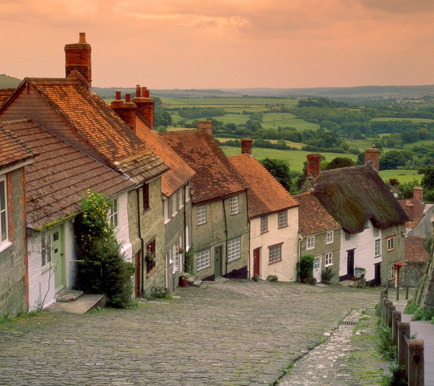 Das English Cottages Wallpaper 1440x1280