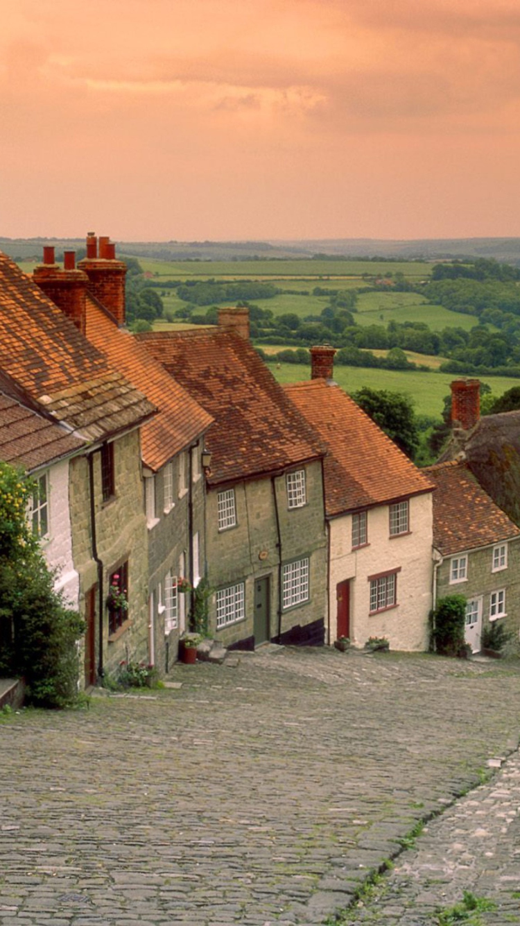 English Cottages wallpaper 750x1334