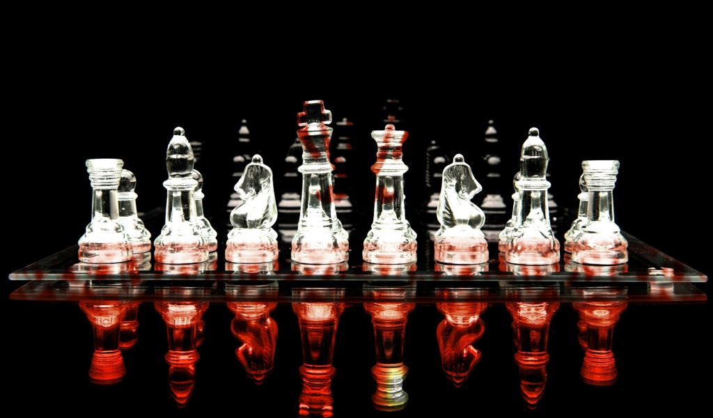Обои Glass Chess 1024x600
