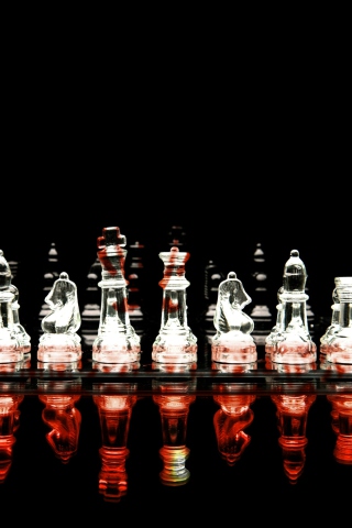 Fondo de pantalla Glass Chess 320x480