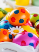 Colorful Polka Dot Easter Eggs wallpaper 132x176