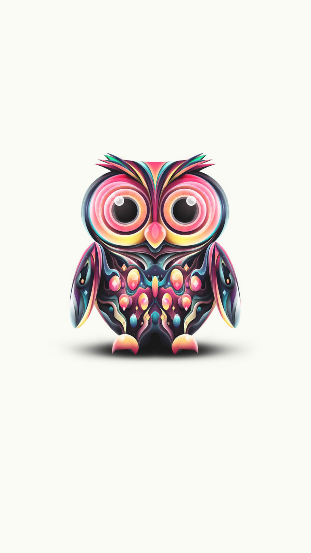 Owl Illustration wallpaper 1080x1920