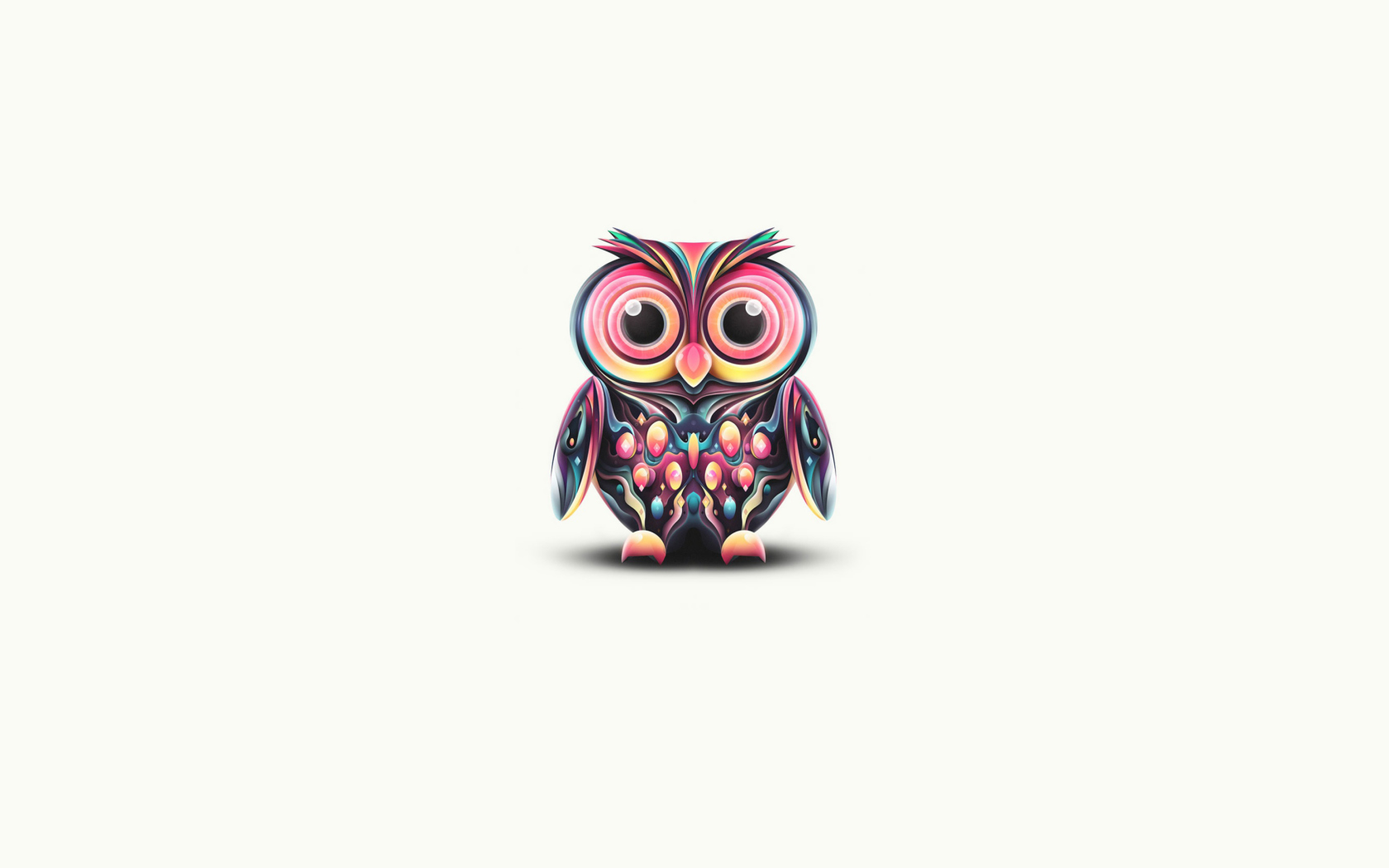 Das Owl Illustration Wallpaper 1680x1050