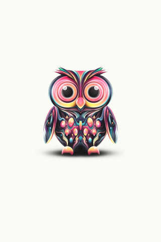 Owl Illustration wallpaper 320x480