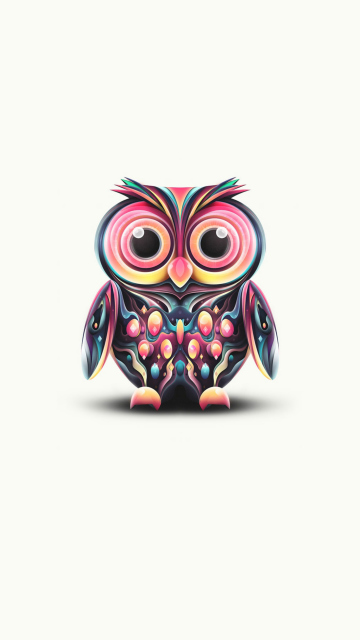 Das Owl Illustration Wallpaper 360x640
