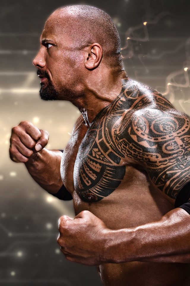 The Rock vs John Cena wallpaper 640x960