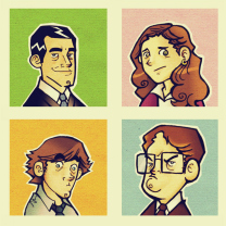 Das Office People Illustration Wallpaper 208x208