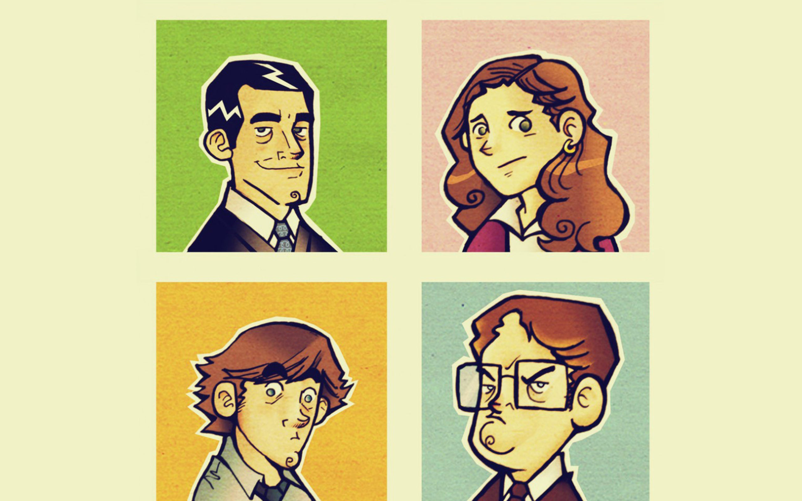 Office People Illustration wallpaper 2560x1600