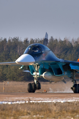 Обои Su34 Sukhoi 320x480